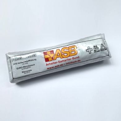 94606_Kfz-Verbandtasche1 Weiße Kombi-Verbandtasche mit ASB-Logo, Symbolen und Aufschrift für KFZ-Verbandstofffüllung,…